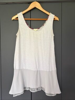 Matilda Jane Light Grey Layered Tank with Chiffon Hem